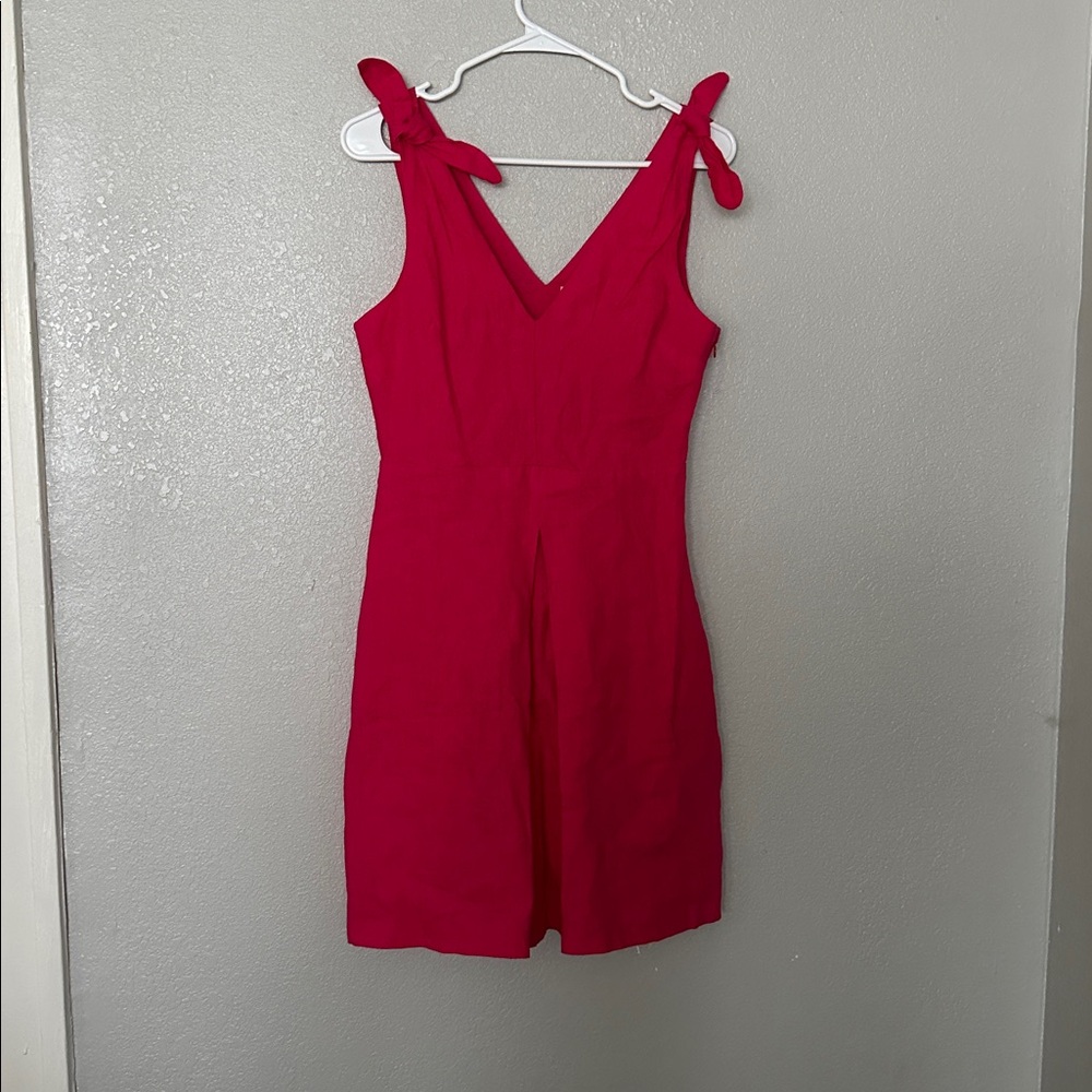NWT Gap 100% Linen Magenta Pink Lagenlook Sleeveless Dress